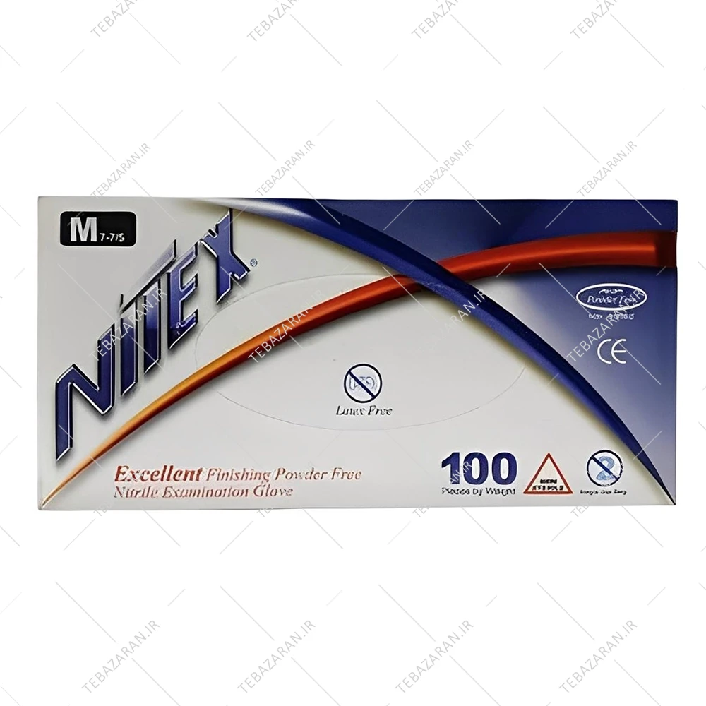 دستکش نیتریل آبی نیتکس